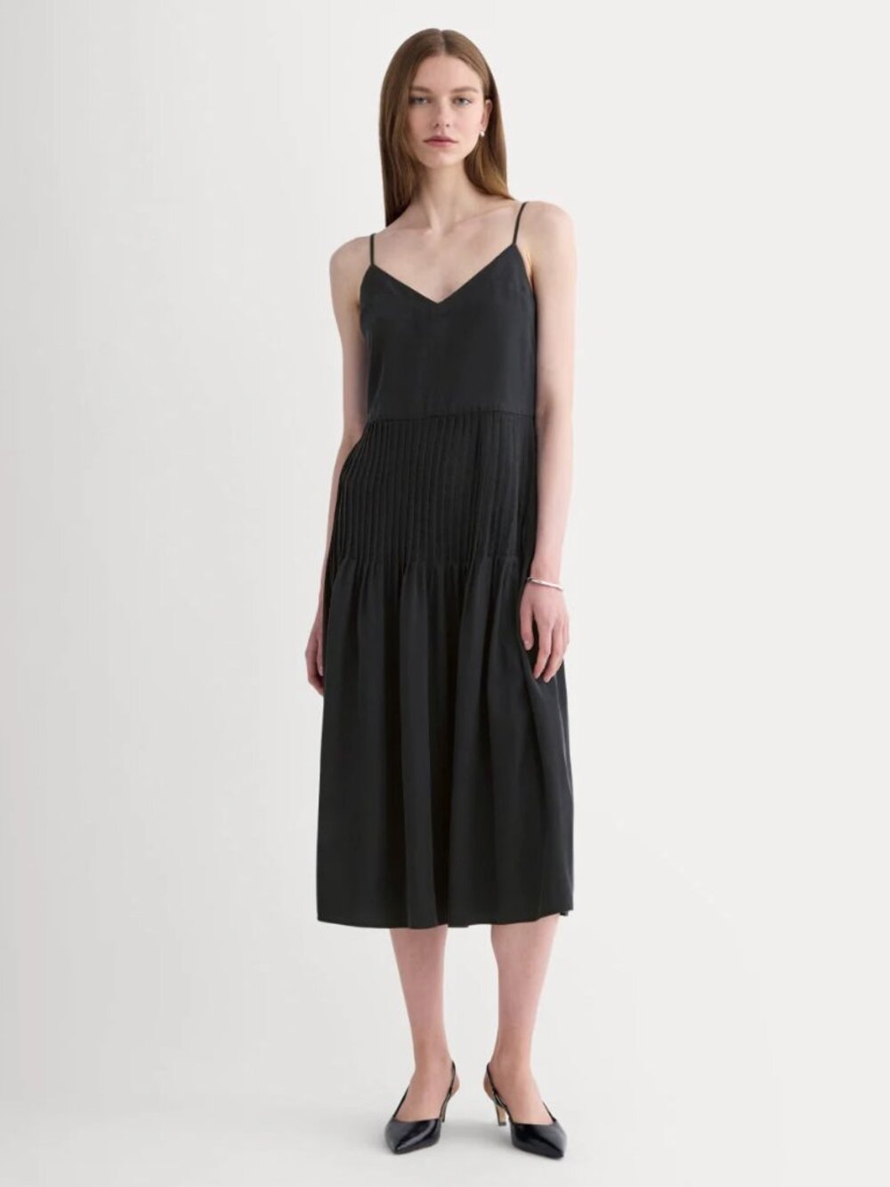 NWT Everlane Pleated Slip Dress